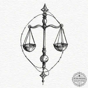 Tattoo sketch libra's scales turning into a f... - эскиз тату (№1752194412_0, 11.07.2025 00:40) — tattoo-photo.ru