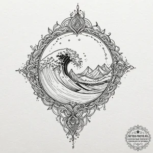 Tattoo sketch an abstract representation of a... - эскиз тату (№1752195081_0, 11.07.2025 00:51) — tattoo-photo.ru