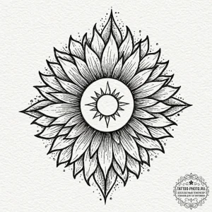 Tattoo design: a kolovrat with each ray endin... - эскиз тату (№1752197506_0, 11.07.2025 01:31) — tattoo-photo.ru