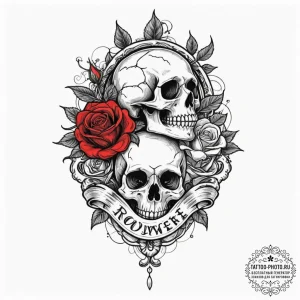 Rowan, tattoo sketch design, black and red in... - эскиз тату (№1752198093_0, 11.07.2025 01:41) — tattoo-photo.ru