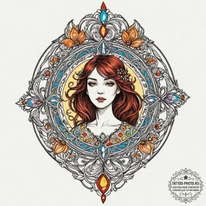 Tattoo design a symbol representing a persona... - эскиз тату (№1752198430_0, 11.07.2025 01:47) — tattoo-photo.ru