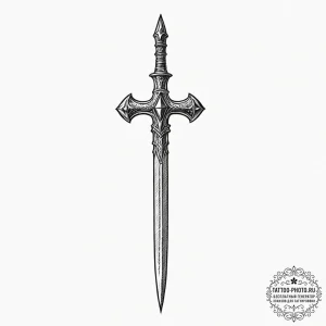 Tattoo sketch a spartan spear crossed with a... - эскиз тату (№1752199441_0, 11.07.2025 02:04) — tattoo-photo.ru
