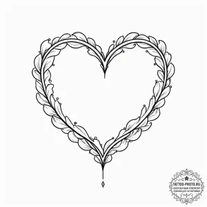 Tattoo design a blackwork heart with a unique... - эскиз тату (№1752199776_0, 11.07.2025 02:09) — tattoo-photo.ru