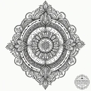 Tattoo design a "loading screen" pattern that... - эскиз тату (№1752200454_0, 11.07.2025 02:20) — tattoo-photo.ru