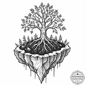 Tattoo sketch a powerful root system that is... - эскиз тату (№1752201219_0, 11.07.2025 02:33) — tattoo-photo.ru