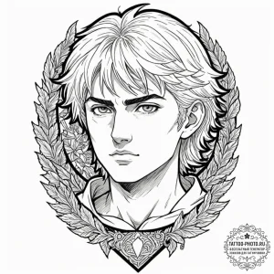 A neo-traditional portrait of griffith from b... - эскиз тату (№1752201974_0, 11.07.2025 02:46) — tattoo-photo.ru