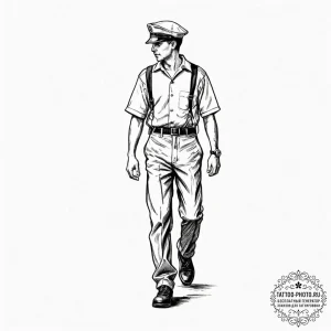 Tattoo sketch a person's shadow that is not a... - эскиз тату (№1752202058_0, 11.07.2025 02:47) — tattoo-photo.ru