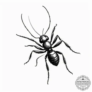 Ant, tattoo line art, black and grey tattoo s... - эскиз тату (№1752203159_0, 11.07.2025 03:05) — tattoo-photo.ru