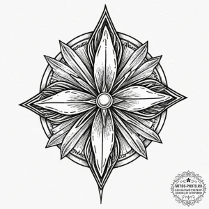Tattoo design a minimalist cross or star of l... - эскиз тату (№1752204332_0, 11.07.2025 03:25) — tattoo-photo.ru