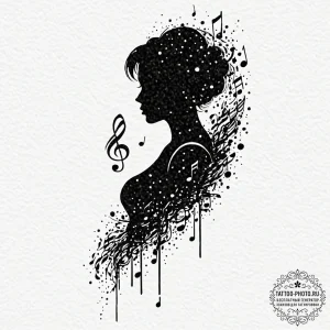 Tattoo sketch a person's silhouette dissolvin... - эскиз тату (№1752205851_0, 11.07.2025 03:50) — tattoo-photo.ru