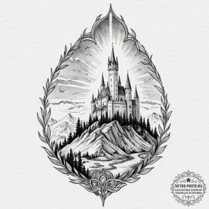 A watercolor tattoo of the lighting of the be... - эскиз тату (№1752206103_0, 11.07.2025 03:55) — tattoo-photo.ru