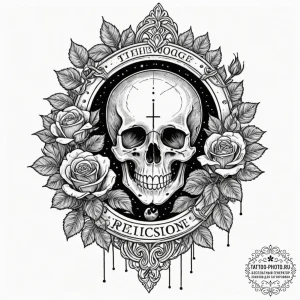 Tattoo design a telescope that is not looking... - эскиз тату (№1752207780_0, 11.07.2025 04:23) — tattoo-photo.ru