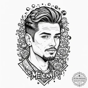 A sketch of the main character from memento,... - эскиз тату (№1752209351_0, 11.07.2025 04:49) — tattoo-photo.ru