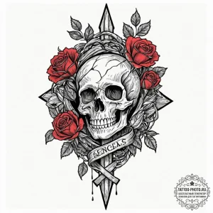 Tattoo sketch a single, powerful tree with it... - эскиз тату (№1752210193_0, 11.07.2025 05:03) — tattoo-photo.ru
