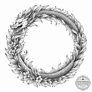 A brushstroke circle (enso), ink illustration... - эскиз тату (№1752213391_0, 11.07.2025 05:56) — tattoo-photo.ru