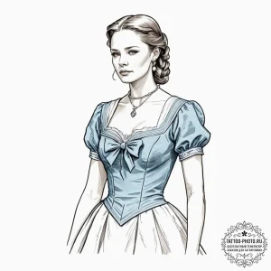 A sketch of the main characters from westworl... - эскиз тату (№1752213975_0, 11.07.2025 06:06) — tattoo-photo.ru
