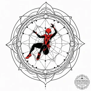 A sketch of the "leap of faith" scene from in... - эскиз тату (№1752214060_0, 11.07.2025 06:07) — tattoo-photo.ru