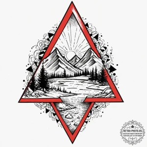 Triangle, tattoo sketch design, clean lines,... - эскиз тату (№1752216683_0, 11.07.2025 06:51) — tattoo-photo.ru
