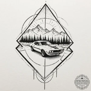 A graphic tattoo of the "88 mph" speed displa... - эскиз тату (№1752218438_0, 11.07.2025 07:20) — tattoo-photo.ru