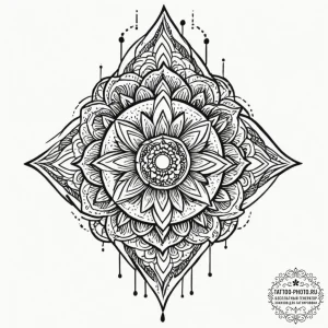 Tattoo sketch a complex, interwoven pattern t... - эскиз тату (№1752219194_0, 11.07.2025 07:33) — tattoo-photo.ru