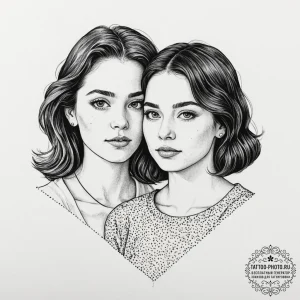 A sketch of the main characters from sex educ... - эскиз тату (№1752219278_0, 11.07.2025 07:34) — tattoo-photo.ru