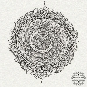 Tattoo sketch an abstract "game flow" represe... - эскиз тату (№1752221293_0, 11.07.2025 08:08) — tattoo-photo.ru