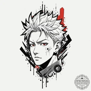 Sukuna's markings from jujutsu kaisen, tattoo... - эскиз тату (№1752221450_0, 11.07.2025 08:10) — tattoo-photo.ru