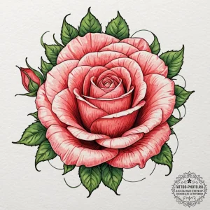 A watercolor sketch of the "rose petal" dream... - эскиз тату (№1752223333_0, 11.07.2025 08:42) — tattoo-photo.ru