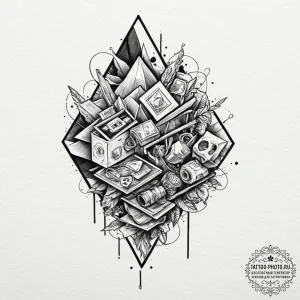 Tattoo design a character inventory screen wi... - эскиз тату (№1752223918_0, 11.07.2025 08:51) — tattoo-photo.ru