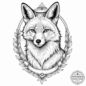 Fox, tattoo drawing outline, fine lines, deli... - эскиз тату (№1752224586_0, 11.07.2025 09:03) — tattoo-photo.ru