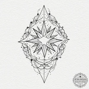 Tattoo design a small cluster of stars, each... - эскиз тату (№1752225007_0, 11.07.2025 09:10) — tattoo-photo.ru