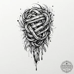 Tattoo design a single, heavy chain link that... - эскиз тату (№1752226692_0, 11.07.2025 09:38) — tattoo-photo.ru