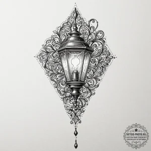 A minimalist tattoo of the pixar lamp,, conce... - эскиз тату (№1752227361_0, 11.07.2025 09:49) — tattoo-photo.ru