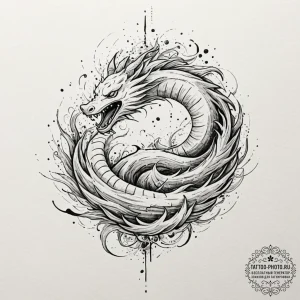 A linework design of the paper shikigami atta... - эскиз тату (№1752227613_0, 11.07.2025 09:53) — tattoo-photo.ru