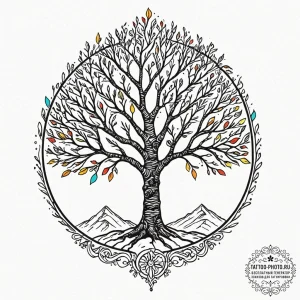 The white tree of gondor, concept art for tat... - эскиз тату (№1752229377_0, 11.07.2025 10:22) — tattoo-photo.ru