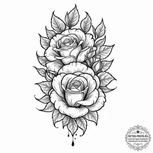 Tattoo sketch a delicate perfume bottle with... - эскиз тату (№1752230885_0, 11.07.2025 10:48) — tattoo-photo.ru