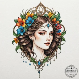Malenia, blade of miquella from elden ring, i... - эскиз тату (№1752231137_0, 11.07.2025 10:52) — tattoo-photo.ru