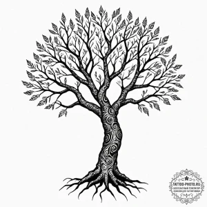 Tattoo design a human figure becoming one wit... - эскиз тату (№1752234507_0, 11.07.2025 11:48) — tattoo-photo.ru