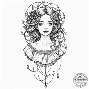 Tattoo design an old, weathered marionette un... - эскиз тату (№1752234587_0, 11.07.2025 11:49) — tattoo-photo.ru