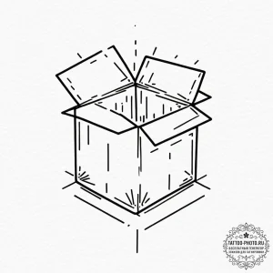 Linework tattoo of the gom jabbar and the box... - эскиз тату (№1752234922_0, 11.07.2025 11:55) — tattoo-photo.ru