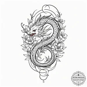 Tattoo design a seed sprouting into a vibrant... - эскиз тату (№1752241723_0, 11.07.2025 13:48) — tattoo-photo.ru