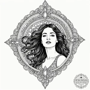 A linework tattoo of the "bohemian rhapsody"... - эскиз тату (№1752241808_0, 11.07.2025 13:50) — tattoo-photo.ru