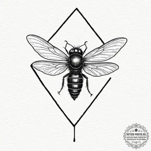 Fly, tattoo drawing outline, on a clean white... - эскиз тату (№1752243687_0, 11.07.2025 14:21) — tattoo-photo.ru