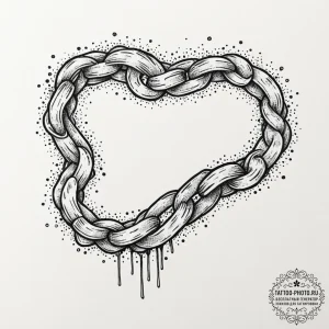 A broken chain, tattoo drawing outline, on a... - эскиз тату (№1752243859_0, 11.07.2025 14:24) — tattoo-photo.ru