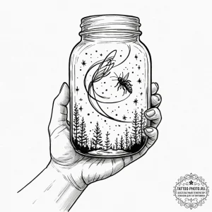 Tattoo design a human hand holding a swirling... - эскиз тату (№1752244116_0, 11.07.2025 14:28) — tattoo-photo.ru