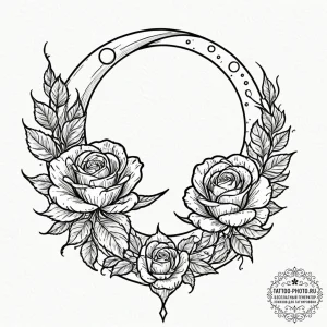 Watercolor sketch of the twin moons of arraki... - эскиз тату (№1752245482_0, 11.07.2025 14:51) — tattoo-photo.ru
