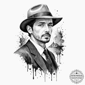 A watercolor sketch of the main character fro... - эскиз тату (№1752246166_0, 11.07.2025 15:02) — tattoo-photo.ru