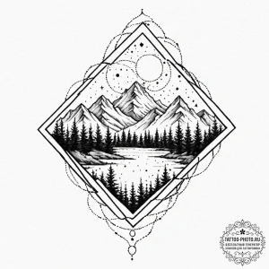 Tattoo design a level up notification overlai... - эскиз тату (№1752246688_0, 11.07.2025 15:11) — tattoo-photo.ru