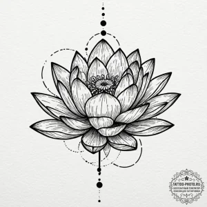 Tattoo sketch a lotus flower made of folded p... - эскиз тату (№1752246769_0, 11.07.2025 15:12) — tattoo-photo.ru