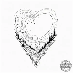 Tattoo sketch a person standing on the edge o... - эскиз тату (№1752247174_0, 11.07.2025 15:19) — tattoo-photo.ru